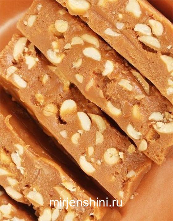 Домашний Щербет с арахисом к чаю.